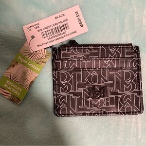LOW START Badgley Mischka Black and White Card Holder